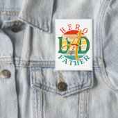 Hero Dad Fath Sunset Stropdas, snor en zonnebril Button (Insitu)