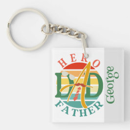 Hero Dad Fath Sunset Stropdas, snor en zonnebril Sleutelhanger