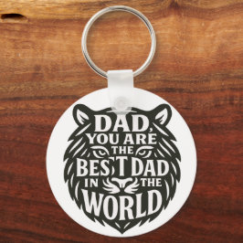 Hero Dad Tijger Typografie Sleutelhanger