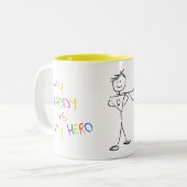 Hero Dad Tweekleurige Koffiemok (Voorkant links)