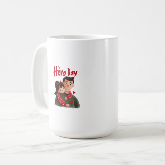 Hero Fête des pères Mug (Devant gauche)
