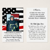 Hero Firefighter Memorial Prayer Kaart (Voorkant /achterkant)