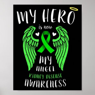 Hero is nu mijn engel - nierziekte herinnering poster