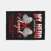 Hero is nu mijn engelenhersenaneurysma intracrania fleece deken (Voorkant (Horizontaal))