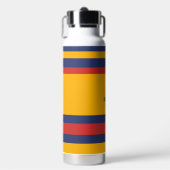 Hero Stripes Horizontal Lines Yellow Blue Red Waterfles (Voorkant)