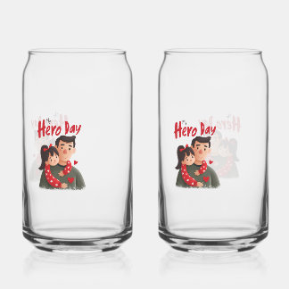 Hero Vaderdag Drinkware Set Blikvorm Glas
