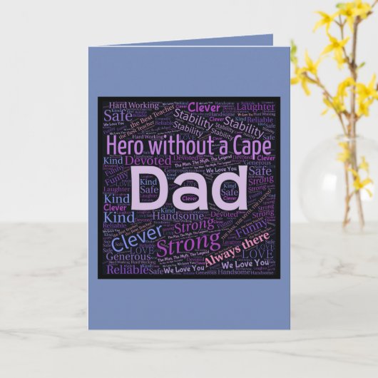 Hero Vaderdag Kaart (Gele Bloem)