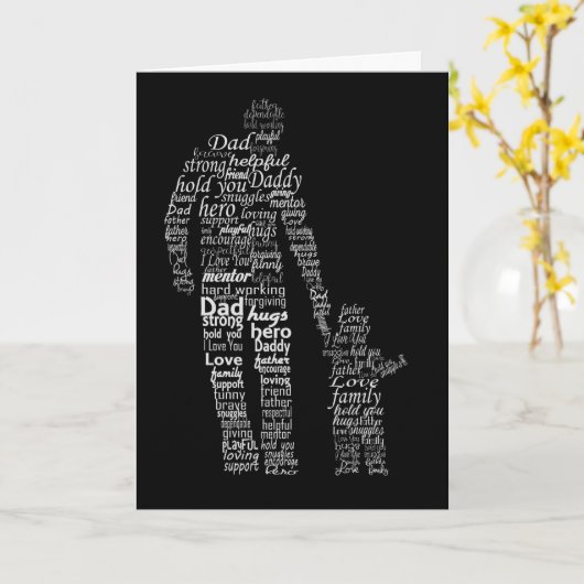 Hero-Vaderdag Kaart (Gele Bloem)