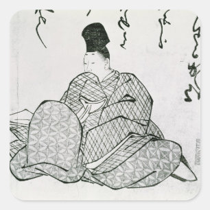 Hero van een Monogatari Vierkante Sticker