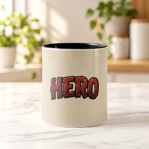 HERO Vintage Comic Lettering Mok