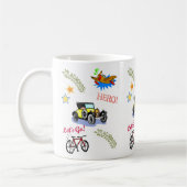 Hero Voiture Vélo Avion Mug (Gauche)