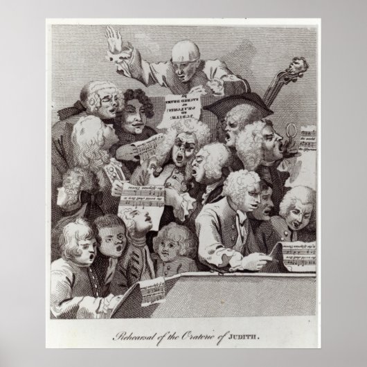 Heroefening van de Oratorio Judith, 1734 Poster (Voorkant)