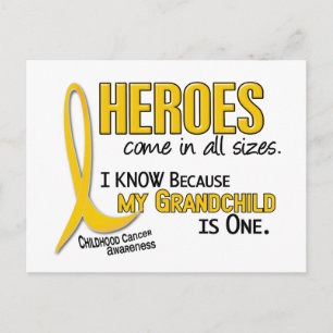 Heroes All Sizes 1 Grandchild CHILDHOOD CANCER Briefkaart