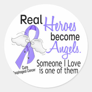 Heroes Become Angels Esophageal Cancer Ronde Sticker