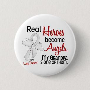 Heroes Become Angels Grandpa Lung Cancer Ronde Button 5,7 Cm