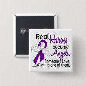 Heroes Become Angels Leiomyosarcoma Vierkante Button 5,1 Cm (Voorkant /achterkant)