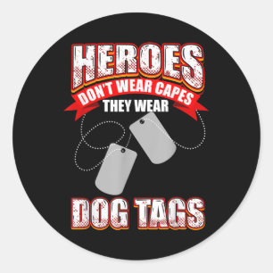 Heroes Draag kapsels die hondenzakken Draag Ronde Sticker