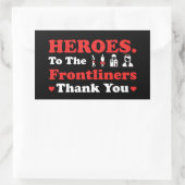 Heroes | Frontlinnen | Dank u wel Rechthoekige Sticker (Tas)