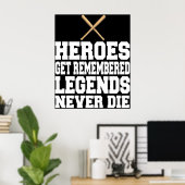 Heroes herinnert zich nog dat ze nooit sterven poster (Thuiskantoor)