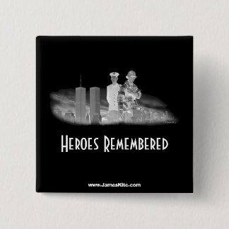 Heroes herinnert zich vierkante button 5,1 cm