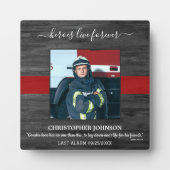 Heroes Live Forever Fallen Firefighter Memorial Fotoplaat (Voorkant)