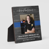 Heroes Live Forever Fallen Officer Memorial Fotoplaat (Voorkant)