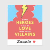Heroes Love Villains - Bliksem Sticker (Vel)