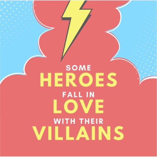 Heroes Love Villains - Sticker Lightning (Devant)