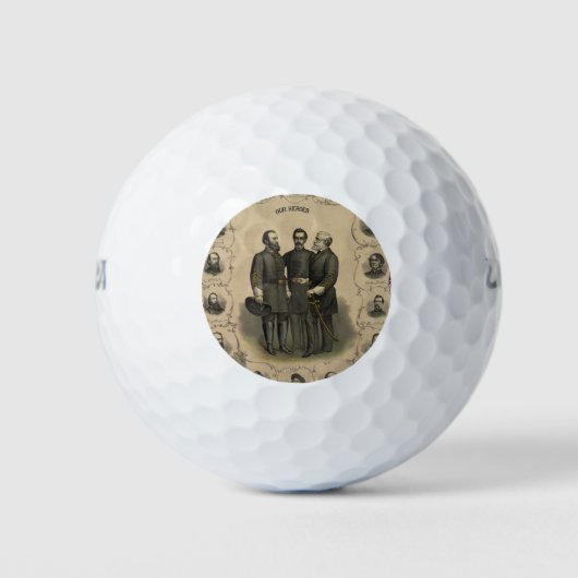 Heroes van de burgeroorlog golfballen (Voorkant)
