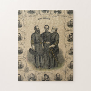 Heroes van de burgeroorlog legpuzzel