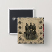 Heroes van de burgeroorlog vierkante button 5,1 cm (Voorkant /achterkant)