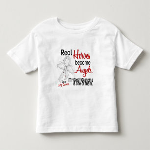 Heroes wordt Angels Great Grandma Lung Cancer Kinder Shirts