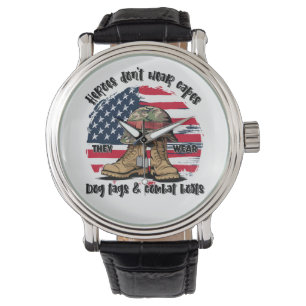 Heroes - Ze Draag hondentags en gevechtslaarzen Horloge