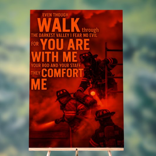 Heroic Christian Fire Rescue Wall Art 2026 (Neutre)
