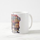 Heroic Firefighters & Dalmatian Anime Coffee Mug (Devant droit)