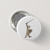Heroic Warrior Knight Cat Ronde Button 3,2 Cm (Voorkant /achterkant)