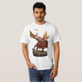 Heroic Winged Dwarf Warrior Fantasy Art T-Shirt (Devant entier)
