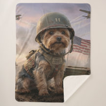Heroic Yorkie Special Forces | Sherpa Blanket