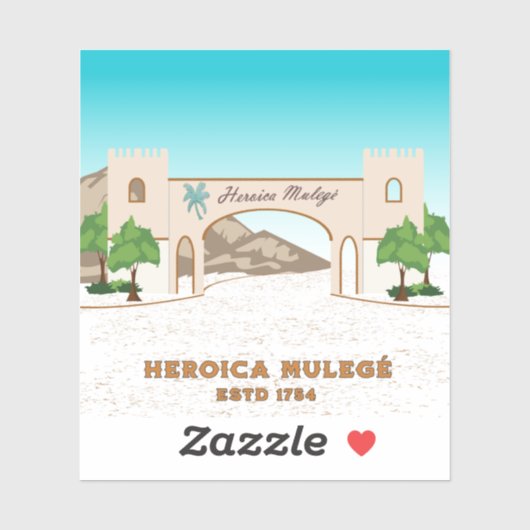 Heroica Mulegé Baja California Sur Mexico Sticker (Vel)