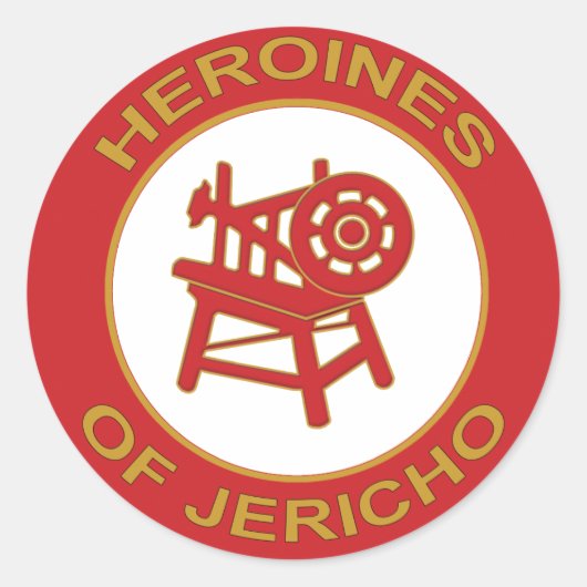 Heroines van Jericho Ronde Sticker (Voorkant)