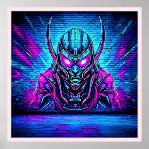 Heroïsche Cyberpunk Vibe Poster