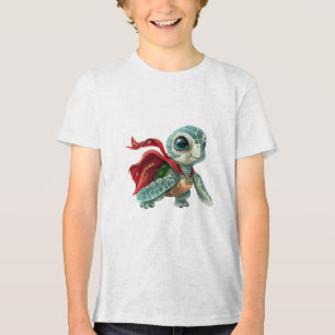 Heroïsche Zee Schildpad in Red Cape Tri-Blend Shirt