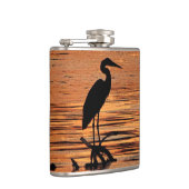 Héron au flacon de coucher du soleil (Droite)