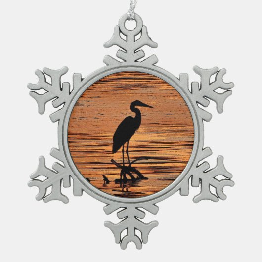 Heron bij Sunset Ornament (Voorkant)