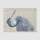 Heron Bird French Newspaper  Decoupage Tissuepapier (Voorkant)