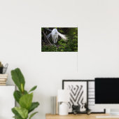 Heron Bird in het Poster (Thuiskantoor)