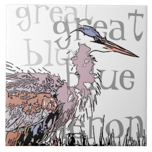 Heron Birds Wilde Levensdieren Tegeltje