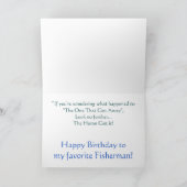 HÉRON BLEU MANGEANT une carte de voeux de ~ de (Intérieur)