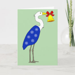 Heron Christmas Card Feestdagen Kaart
