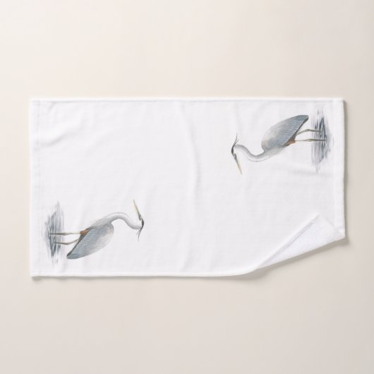 Héron de grand bleu (Serviette à main)
